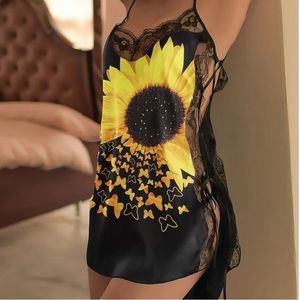 Sexy Sunflower Night Dress